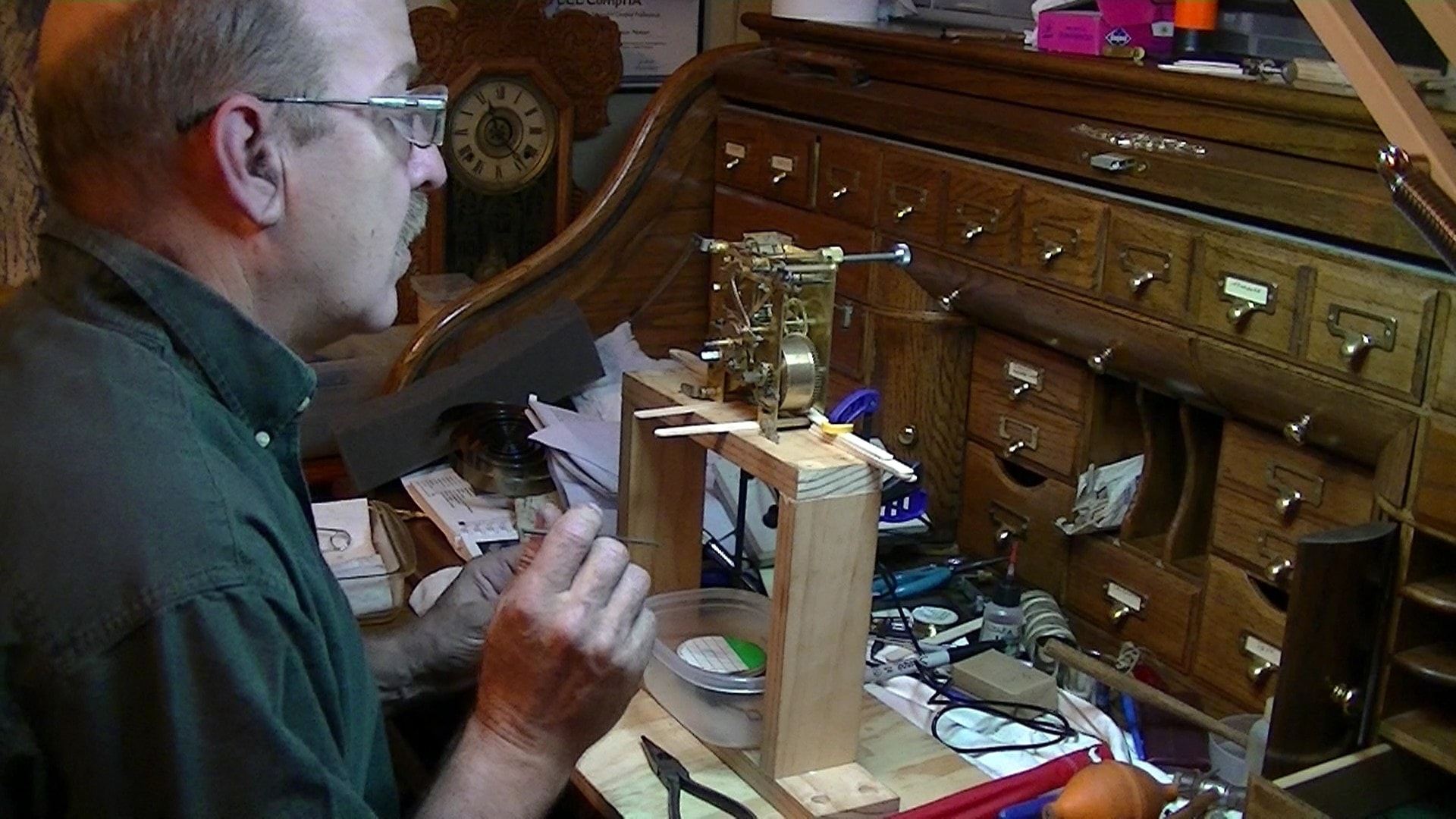 Clock repair workshop